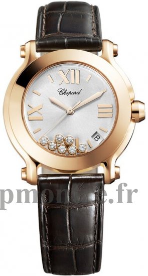 Chopard Happy Sport Round Quartz 36mm Dames Réplique Montre 277471-5013 - Cliquez sur l'image pour la fermer