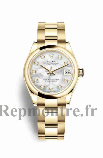 Réplique montre Rolex Datejust 31 jaune 18 ct 278248 nacres blancs Cadran m278248-0015 - Cliquez sur l'image pour la fermer