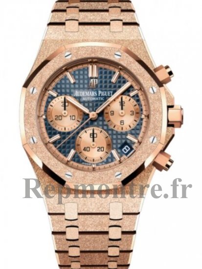 Replique Audemars Piguet Royal Oak Frosted Or Selfwinding Chronographe Or Rose 41mm Bleue 26239OR.GG.1224OR.01 - Cliquez sur l'image pour la fermer