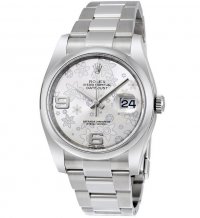 Réplique Rolex Datejust Argent Floral Cadran Inoxydable Acier Dames 116200SFAO