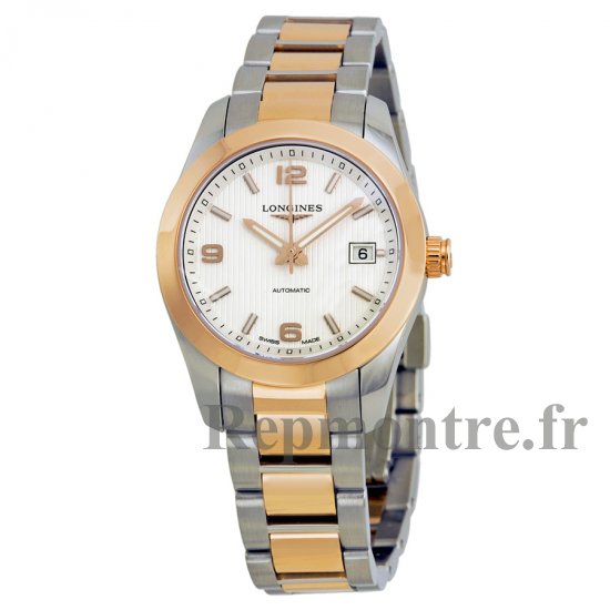 Réplique Longines Conquest Classic Two Tone Or rose argent Automatique Femme Montre L2.285.5.76.7 - Cliquez sur l'image pour la fermer