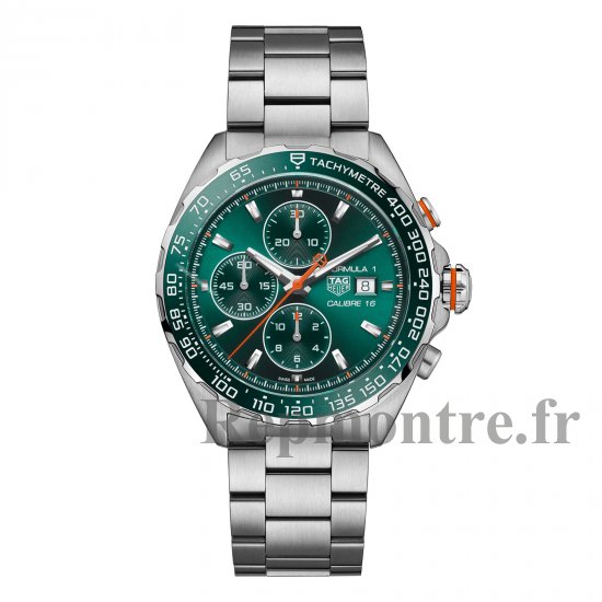 TAG Heuer Formule 1 Chronographe 44 mm Montre Copie Homme Vert CAZ201H.BA0876 - Cliquez sur l'image pour la fermer