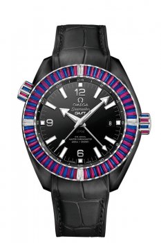 qualite superieure Réplique OMEGA Seamaster Noir ceramic 24 hours GMT 215.98.46.22.01.003