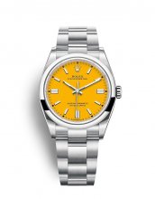 Réplique de Rolex Oyster Perpetual 36 Bracelet Oyster a cadran jaune m126000-0004