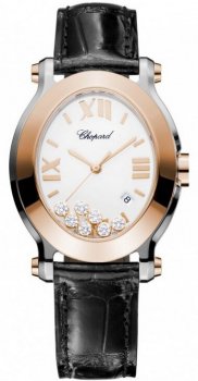 Chopard Happy Sport Oval Quartz Dames Réplique Montre 278546-6001