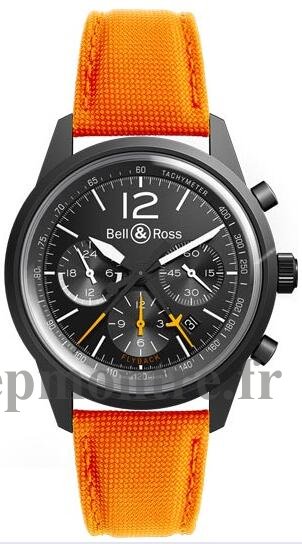 Réplique Bell & Ross Vintage Blackbird Chronographe Orange Canvas Montre Homme - Cliquez sur l'image pour la fermer