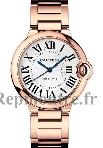 Copie de Cartier Ballon Bleu Automatique Or Rose 36mm Argent Dial WGBB0043 - Cliquez sur l'image pour la fermer