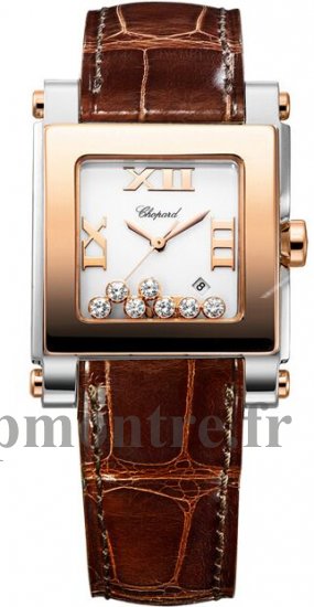 Chopard Happy Sport Square Quartz Medium Dames Réplique Montre 278497-9001 - Cliquez sur l'image pour la fermer