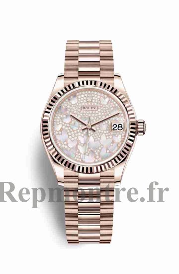 Réplique de montre Rolex Datejust 31 Everose 278275 Nacre pavee pavee Cadran - Cliquez sur l'image pour la fermer