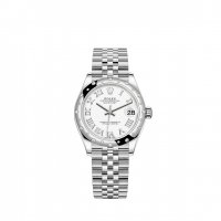 Réplique Rolex Datejust 31 combination of Oystersteel and white gold M278344RBR-0012