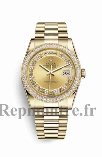 Réplique montre Rolex Day-Date 36 jaune 18 ct 118348 champagne serti de Cadran m118348-0071 - Cliquez sur l'image pour la fermer