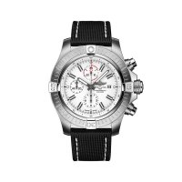 Replique Breitling Super Avenger Chronograph 48 Limited Edition White Dial Anthracite Leather Strap Men's A133751A1A1X1