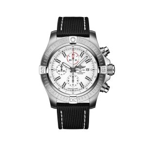 Replique Breitling Super Avenger Chronograph 48 Limited Edition White Dial Anthracite Leather Strap Men's A133751A1A1X1