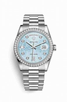 Réplique montre Rolex Day-Date 36 118346 Glace Jubilee Conception serti de Cadran m118346-0027