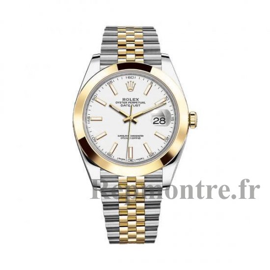 Rolex Datejust 41mm blanc Dial 126303 Acier et montre Jubilee Or Jaune 18K - Cliquez sur l'image pour la fermer