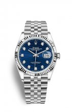 Replique Rolex Datejust 36 OysterAcier and Blanc Or M126234-0057