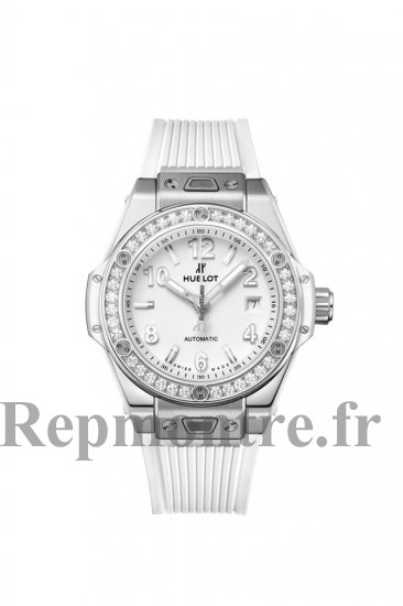 Replique Hublot Big Bang 33mm One Click Steel White Pave montre 485.SE.2010.RW.1204 - Cliquez sur l'image pour la fermer