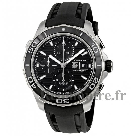 Tag Heuer Aquaracer 500M Calibre 16 Noir Dial Chronographe Noir Rubber CAK2110.FT8019 - Cliquez sur l'image pour la fermer