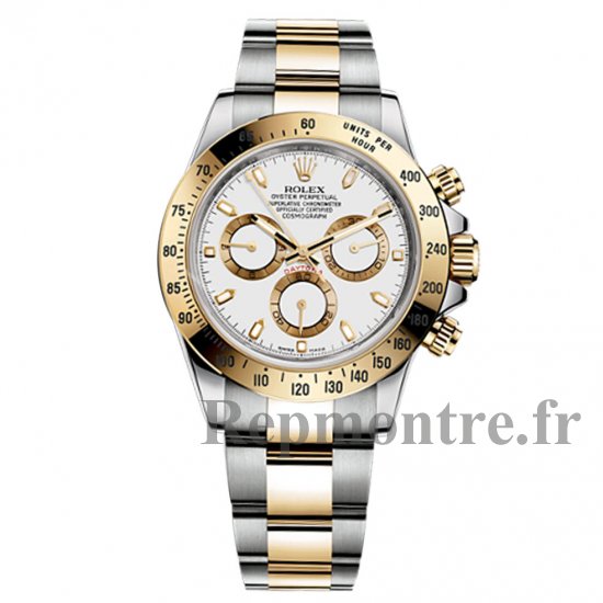 Réplique Rolex Daytona Blanc Indice Cadran Bracelet Oyster Montre Homme - Cliquez sur l'image pour la fermer