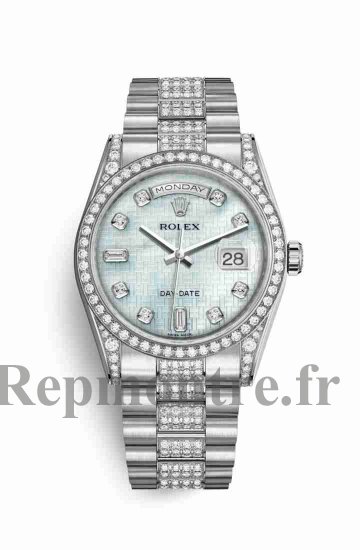 Réplique montre Rolex Day-Date 36 en semble de cosses en blanc 118389 m118389-0094 - Cliquez sur l'image pour la fermer