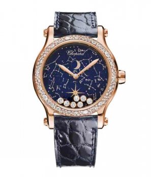 Réplique montre Chopard Happy Sport Happy Moon 36,00 mm Or rose 274894-5001