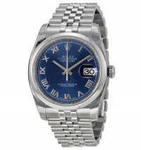 Réplique Rolex Datejust 36 Bleu Cadran Inoxydable Acier Jubile 116200BLRJ