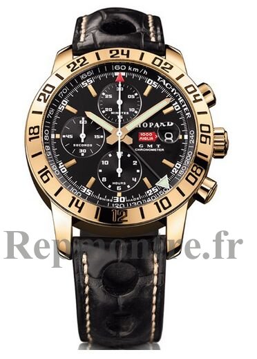 Chopard Mille Miglia GMT Chrono Or rose Réplique Montre 161267-5002 - Cliquez sur l'image pour la fermer