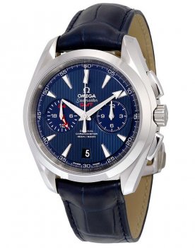 Réplique Omega Seamaster Aqua Terra Bleu Cadran Bleu Crocodile Cuir 231.13.43.52.03.001