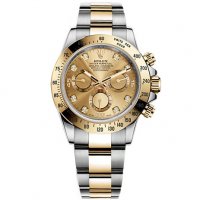 Réplique Rolex Daytona Champagne Chronographe Acier Et Or Jaune Montre Homme