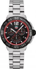 Réplique Tag Heuer Formula 1 Chronograph 42 mm Noir avec bride rouge CAU1116.BA0858