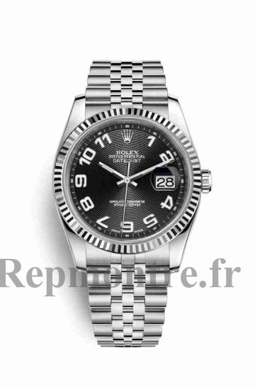 Réplique montre Rolex Datejust 36 Blanc Roles en blanc 116234 Noir Cadran m116234-0107 - Cliquez sur l'image pour la fermer