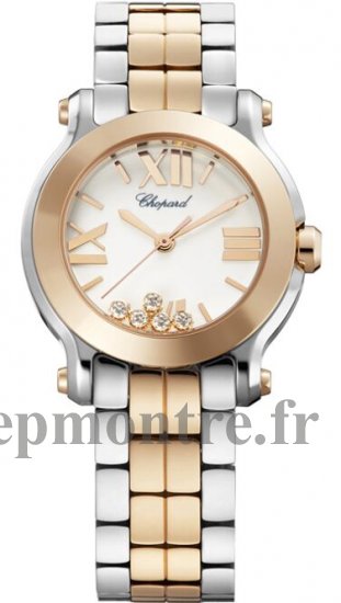 Chopard Happy Sport Round Quartz 30mm Dames Réplique Montre 278509-6003 - Cliquez sur l'image pour la fermer