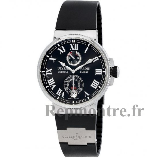 Ulysse Nardin Marine Chronometer Noir Dial Noir Rubber Réplique Montre 1183-126-3/42 - Cliquez sur l'image pour la fermer