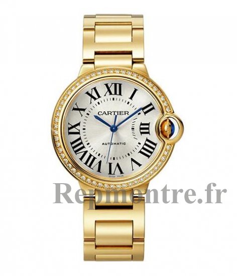 Copie de Cartier Ballon Bleu 36 mm Jaune Or Case Argent Dial WJBB0070 - Cliquez sur l'image pour la fermer