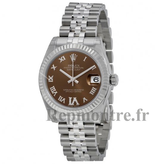 Réplique Rolex DateJust Marron Cadran Inoxydable Acier Jubilee 178274BRDRJ - Cliquez sur l'image pour la fermer