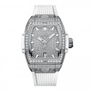 Hublot Spirit Of Big Bang Acier Blanc Full Pave 32 mm Copie montre unisexe 682.SE.9000.RW.1604