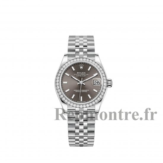 Réplique montre Rolex Datejust 31 Bracelet Jubile Rolesor blanc cadran gris fonce m278384rbr-0020 - Cliquez sur l'image pour la fermer