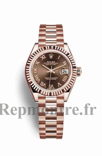 Réplique montre Rolex Datejust 28 Everose 279175 chocolat cadran m279175-0014 - Cliquez sur l'image pour la fermer