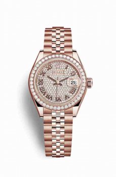 Réplique montre Rolex Datejust 28 Everose 279135RBR Cadran de m279135rbr-0022