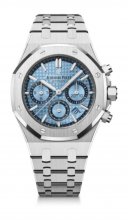 Replique Audemars Piguet Royal Oak Chronograph 38 White Gold Light Blue 26317BC.OO.1256BC.01