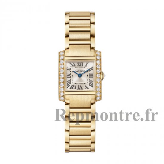 Cartier Tank Frannaise Replique montre Petit Quartz Or Jaune Diamants WJTA0039 - Cliquez sur l'image pour la fermer