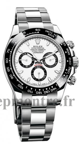 Rolex Cosmograph Daytona blanc Dial 116500 Montre Oyster en acier inoxydable - Cliquez sur l'image pour la fermer