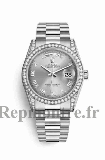 Réplique montre Rolex Day-Date 36 Cosses en blanc de 118389 Cadran rhodium m118389-0025 - Cliquez sur l'image pour la fermer