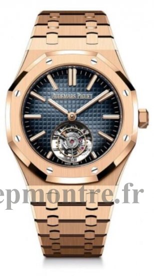 Copie de Audemars Piguet Royal Oak Tourbillon Volant Automatique Or Rose 41mm Bleue 26730OR.OO.1320OR.01 - Cliquez sur l'image pour la fermer