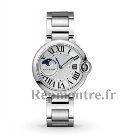 Replique Montre Cartier Ballon Bleu Moonphase 37 mm Acier inoxydable Unisex WSBB0050 - Cliquez sur l'image pour la fermer