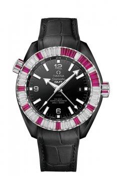 AAA Réplique Montre OMEGA Seamaster Noir ceramic 24 hours GMT 215.98.46.22.01.002