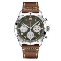 Breitling Classic AVI Chronographe 42 Curtiss P-40 Warhawk Bracelet en cuir Replique montre A233802A1L1X1