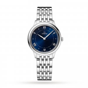 Montre replique Omega De Ville Prestige Quartz 30 mm pour femme Bleu O43410306003001