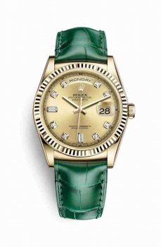 Réplique montre Rolex Day-Date 36 jaune 18 ct 118138 Champagne Set m118138-0148