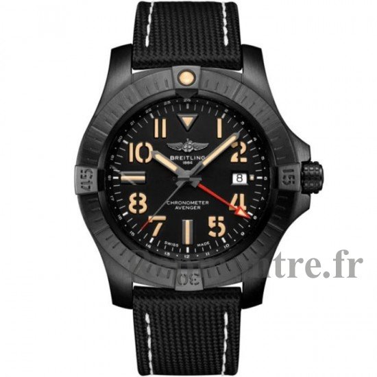 Replique Breitling Avenger automatique GMT 45 Night Mission Black Dial Leather Strap Men's V32395101B1X3 - Cliquez sur l'image pour la fermer